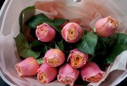 Bouquet of 9 pink peony roses “Spring Charm” — photo 5