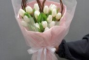 Bouquet with white tulips “Tender Love” — photo 4