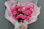 Bouquet of pink spray roses “Symphony of Love” — photo 1