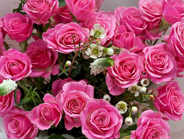 Bouquet of pink spray roses “Symphony of Love” photo
