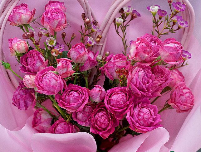 Buchet din trandafiri spray roz „Simfonia iubirii” – nr. 2 foto
