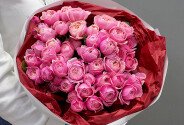 Buchet din trandafiri de tip bujori Silva Pink „Sarut Roz” — foto 1