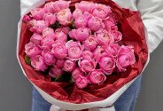 Buchet din trandafiri de tip bujori Silva Pink „Sarut Roz” — foto 3