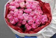 Buchet din trandafiri de tip bujori Silva Pink „Sarut Roz” — foto 4