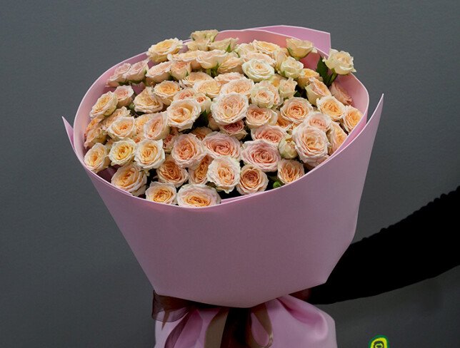 Buchet din 25 trandafiri de tufă „Sofia” de 40 cm foto