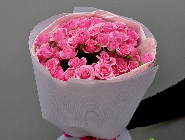 Bouquet of 15 pink spray roses “Soft Pink” photo
