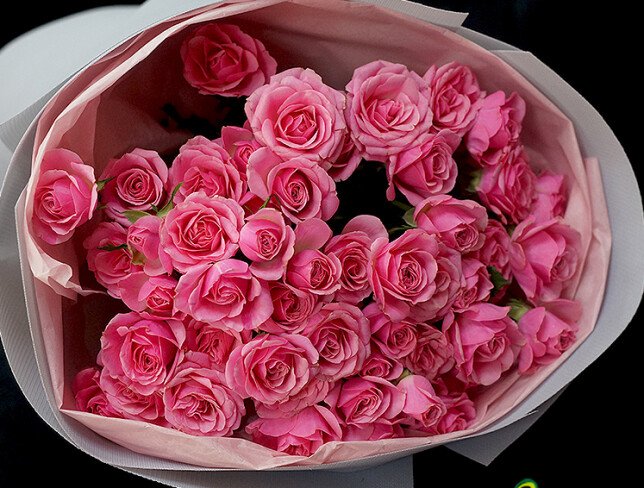 Bouquet of 15 pink spray roses “Soft Pink” photo