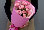 Bouquet of 5 spray roses “Sweet Bubbles” — photo 1