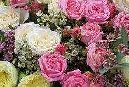 Buchet din trandafiri de tufa si waxflower „Romantica diminetii” — foto 2