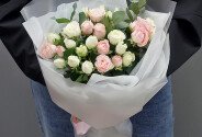 Bouquet “White-Pink Marshmallow” — photo 1