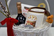 Пасхальная корзина с игристым вином Cuvee de Purcari, Raffaello 230 г и пасхой „Exclusive” — фото 4