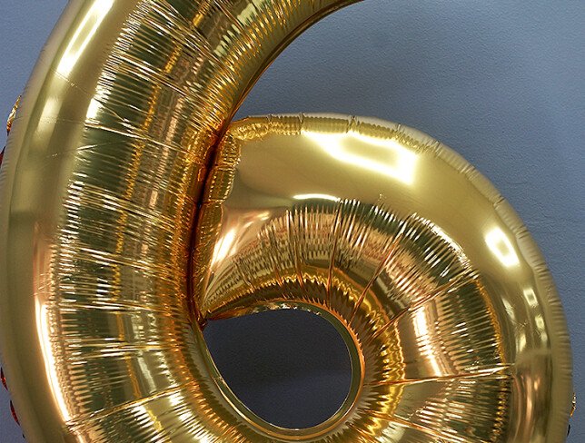 Foil Number "6" Gold photo