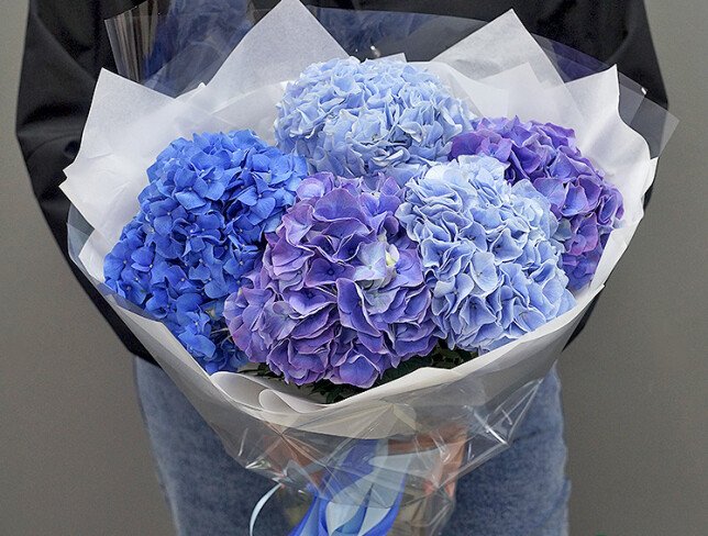 Bouquet of 5 hydrangeas “Atlantic of Flowers” photo
