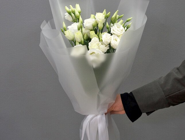 Buchet din 5 eustoma alba foto