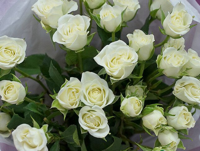 Bouquet of White Spray Roses “Lightness of Feelings” photo