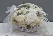 Cos cu hortensii albe — foto 1