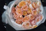 Букет из 9 пионовидных роз "Джульетта" — фото 5