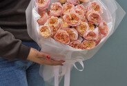 Букет из 9 пионовидных роз "Джульетта" — фото 4