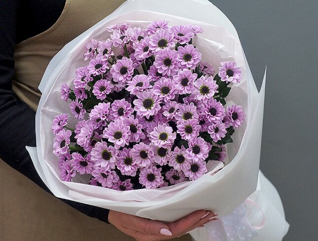 Buchet din 9 crizanteme roz „Atingerea iubirii” foto