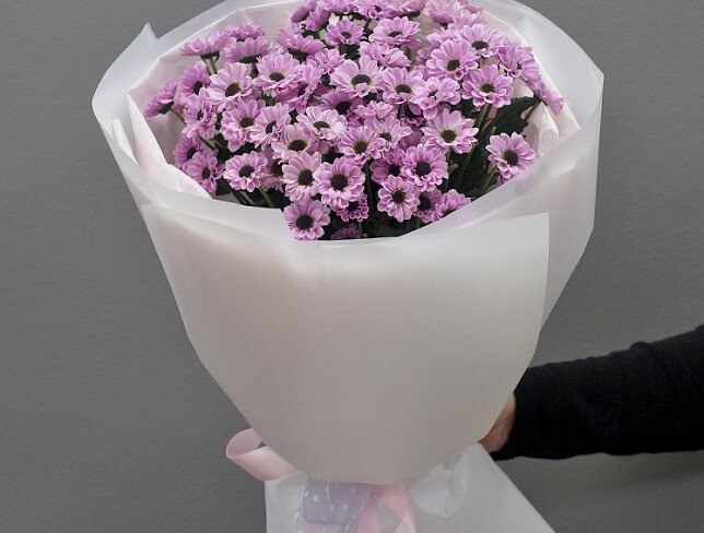 Buchet din 9 crizanteme roz „Atingerea iubirii” foto