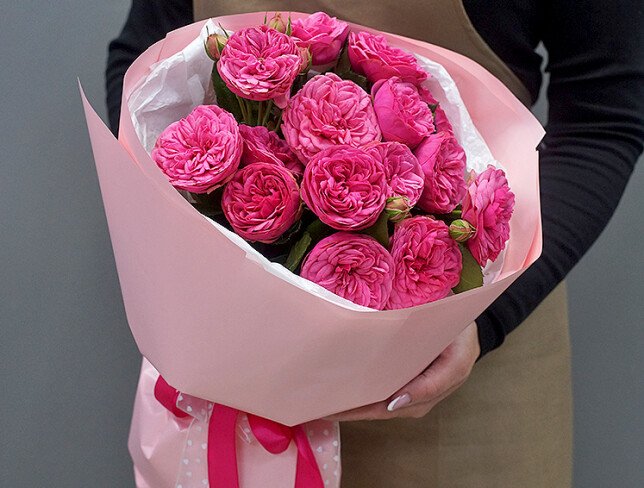 Bouquet of Pink Peony Roses “Tender Delicacy” photo