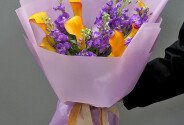 Buchet din matthiola mov si cale „Mango” — foto 1