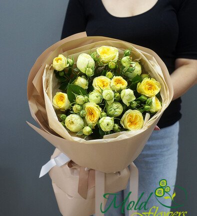 Bouquet of Peony Roses "Luminous Dream" photo 394x433