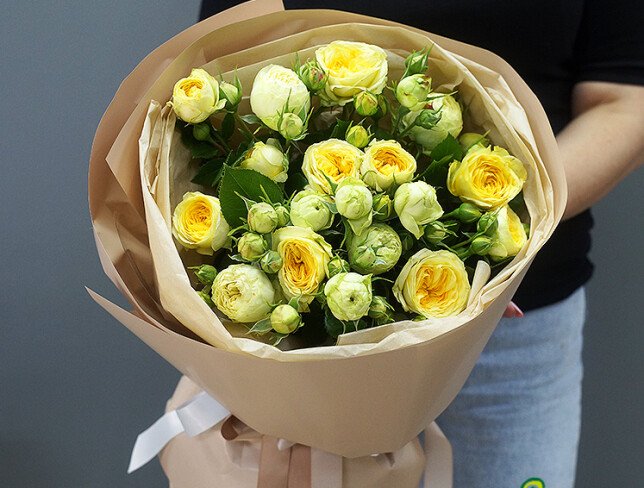 Bouquet of Peony Roses "Luminous Dream" photo