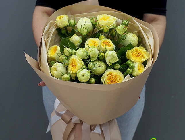 Bouquet of Peony Roses "Luminous Dream" photo