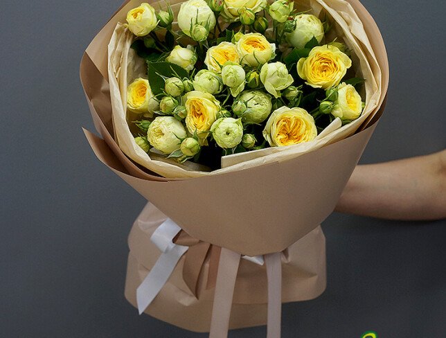 Bouquet of Peony Roses "Luminous Dream" photo