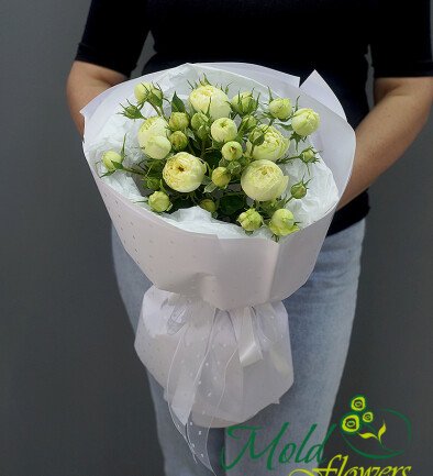 Bouquet of White Peony Roses "Harmony of the Soul" photo 394x433