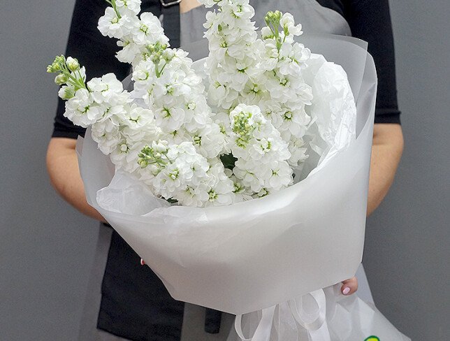 Bouquet of 7 White Matthiolas photo