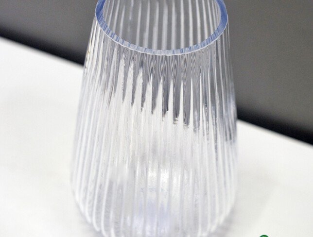 Clear Glass Vase 23 × 10 cm photo