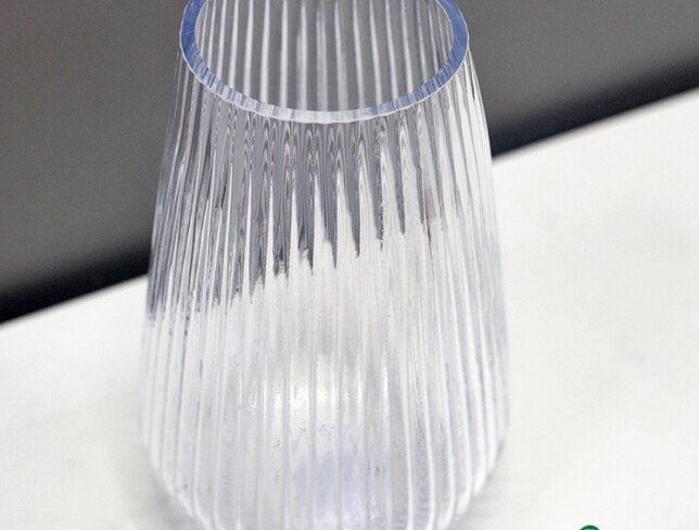 Clear Glass Vase 23 × 10 cm photo