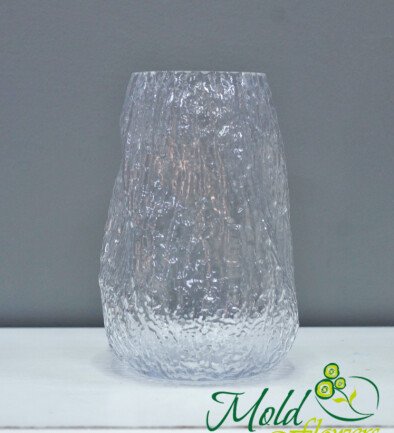 Textured Glass Vase 25 × 10 cm photo 394x433