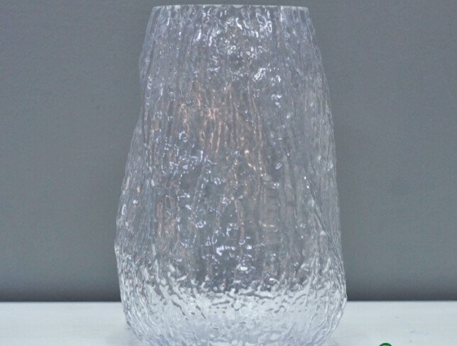 Textured Glass Vase 25 × 10 cm photo