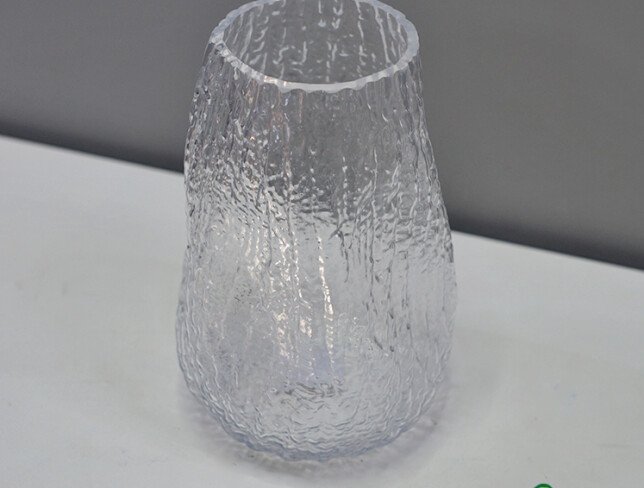 Textured Glass Vase 25 × 10 cm photo