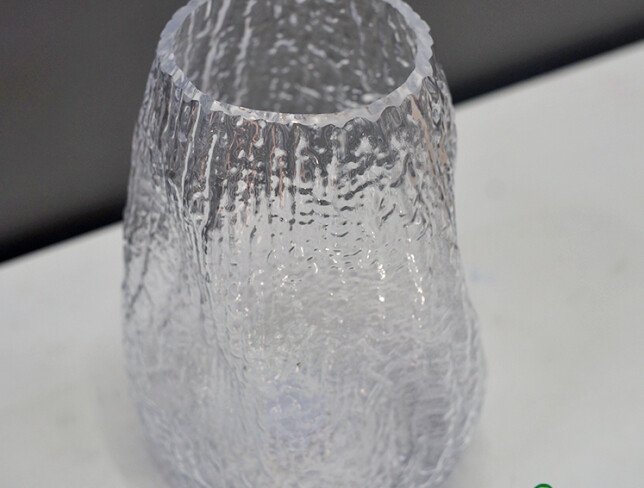 Textured Glass Vase 25 × 10 cm photo