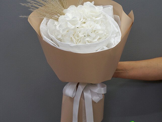 Bouquet with One White Hydrangea photo