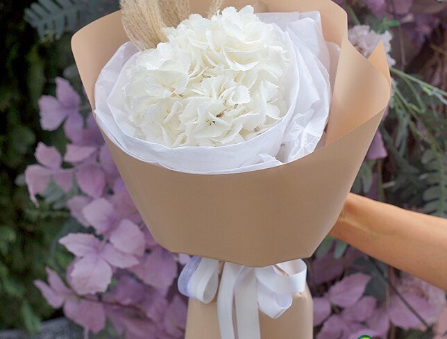 Bouquet with One White Hydrangea photo
