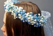 Wreath of White and Blue Gypsophila — photo 2