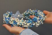Wreath of White and Blue Gypsophila — photo 3