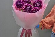 Buchet din 5 gheorghine roz — foto 1