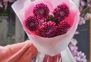 Buchet din 5 gheorghine roz — foto 4