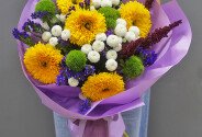 Bouquet of Sunflowers and White Chrysanthemums — photo 3