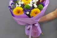 Bouquet of Sunflowers and White Chrysanthemums — photo 4