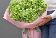 Buchet din 5 hortensii verzi — foto 2