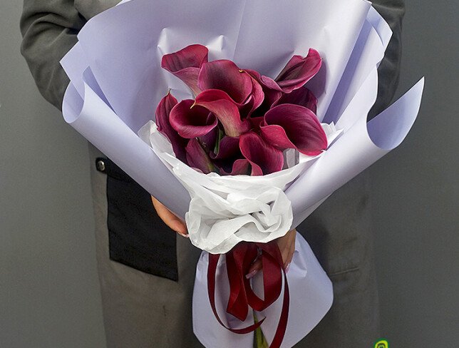 Buchet din 11 cale mov foto
