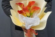 Bouquet of 5 "Mango" Calla Lilies — photo 2
